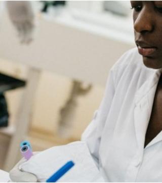 An African nurse at work